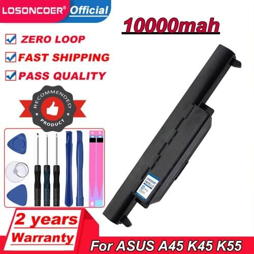 6 Cells A32-K55 A33-K55 A41-K55 Laptop Battery For ASUS A45 K45 K55 K55A K55DE K55DR K55N K55D K55VD K75 K75A K75D K75V X55 X75