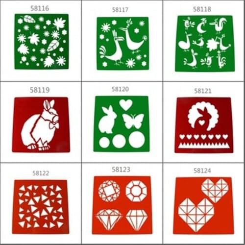 Diamond mold shield DIY cake scrapbook stencils hollow Embellishments printing lace ruler Valentines Day