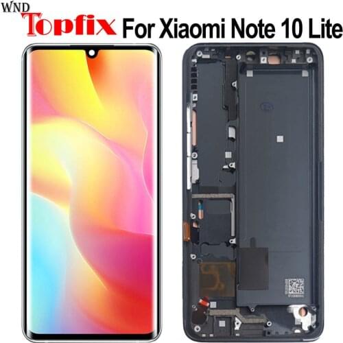 ​AMOLED For Xiaomi Mi Note 10 Lite Display Screen Original Lcd Display+Touch Screen For Mi Note 10 Lite M2002F4LG LCD