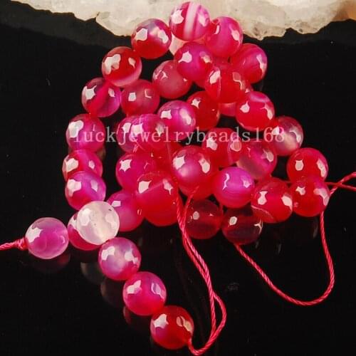 Free shipping 8mm Beautiful Rose Carnelian Faceted Ball Loose Beads FG6411