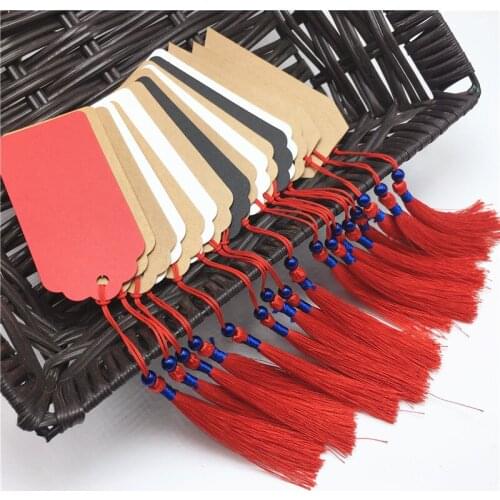 100Pcs/Lot Packaging Label For Garments Kraft Paper Hang Tags With Free Strings Jewelry Note Price Label 9.5x4.5cm Decoration