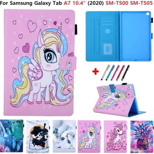 Tablet Case for Samsung Galaxy Tab A7 10.4 2020 SM- T500 T505 T507 Unicorn Cat Cover for Galaxy Tab A7 A 7 2020 10 4 Shell Kids