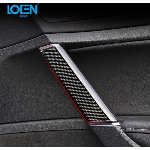 For Volkswagen For Golf Carbon Fiber Door Handle Decoration Sticker Strip Decor Covers Car Styling 2014-2019 Car Accessaries