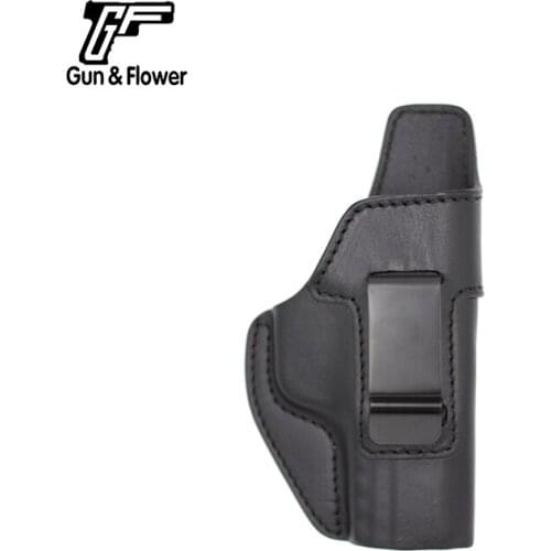 Gunflower IWB Molded Leather Clip-On Gun Cover Inside Waistband Concealment Holster for M&P 45