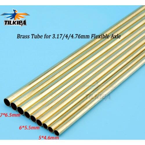 Metal Round Tube Brass Tube 5*4.6mm/6*5.5mm/7*6.5mm for 3.18/4/4.76mm Flexible Axle(Shaft) Hobbies and Model Building
