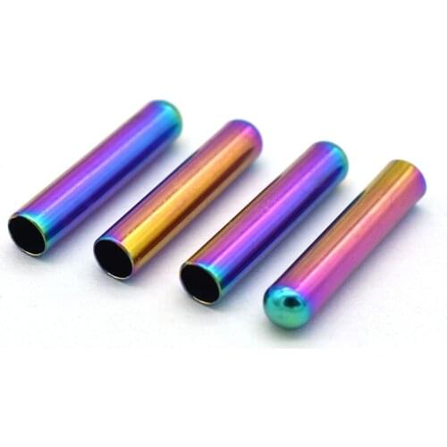 Metal End Tips Rainbow Rope Cord Ends Shoe Lace End Tips Toggle Cord Locks Shoelace Bullets for Repair Shoe Customizing Shoelace
