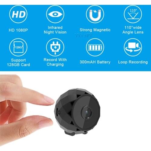 Mini Camera 1080P Magnetic Micro Cam Night Vision Motion Sensor Video Recorder Camaras Espias Escondidas Support Hidden TF Card
