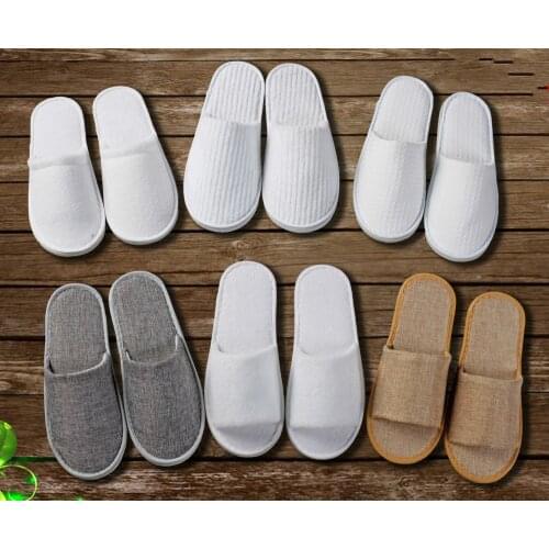 10 Pair/Lot Hotel Star Hotel Disposable Slipper Non-slip Ventilation Eva Travel Hotel Indoor Guest Slippers White Shoes