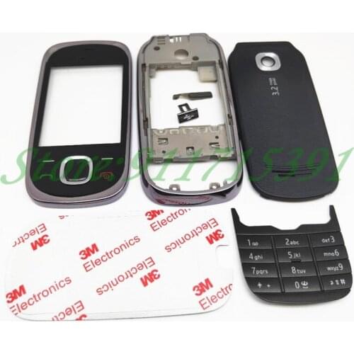 New Full Complete Mobile Phone Housing Cover Case+English Keypad For Nokia 7230+Logo