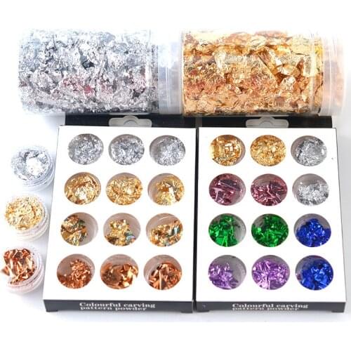 DIY Golden Silver Tin Paper For Handmade Resin Mold Filler Material Jewelry Making Accessaries