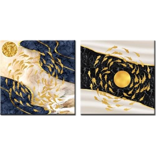 Wholesale Modern abstract series Paintings Wall Art Home Decoration framed Canvas Painting For Living Room 12YM-195