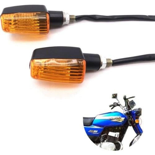 Pair 10mm Universal Motorcycle Assembly LED Turn Signal Light Indicator Amber Lamp Flasher Lights