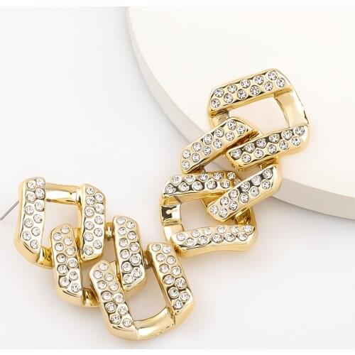 Pauli Manfi 2021 Fashion Square Resin Acrylic Chain Earrings Womens Popular Dangle Earrings Party Accessories