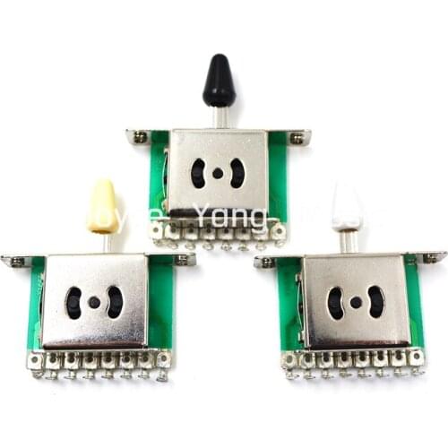 Niko 5 Way Selector For Fender Strat Electric Guitar Pickup Switches Guitar Toggle Lever&2 Screws Cream/Black/White