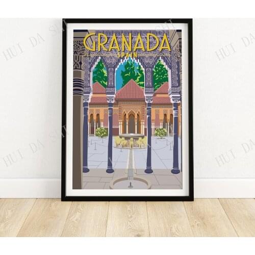 Granada Poster Spain Print | Wall Art | Vintage Art Print | Artwork | Home Decor Gift Idea