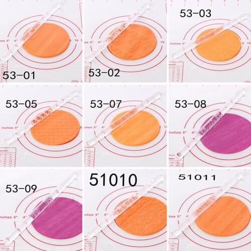 A Variety Of Dough Stick Non-stick Acrylic Embossed Rolling Pin Transparent Rolling Pin Cake Roller Decorating Pastry Dough Tool