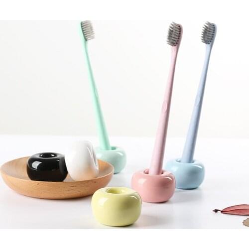 Japanese Ceramic Toothbrush Holder Rack Electric Toothbrush Base Ins Nordic Style Storage Toothbrush Shelf