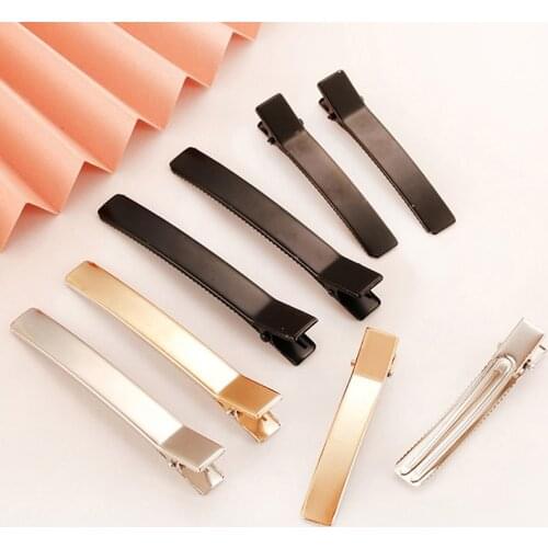 10-30pcs 3.5-8cm Black Hair Clips Base Double Prong Alligator Metal Hairpin Blank Jewelry Making DIY Hair Accessories for Girls