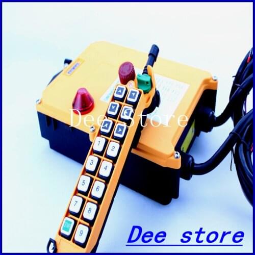 1 Speed 1 Transmitter 15 Channels Hoist Crane Industrial Truck Radio Remote Control Push Button Switch System Controller