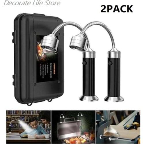 2Pcs BBQ Grill Light Outdoor Super Bright LED Lamp Magnetic Base For Barbecue