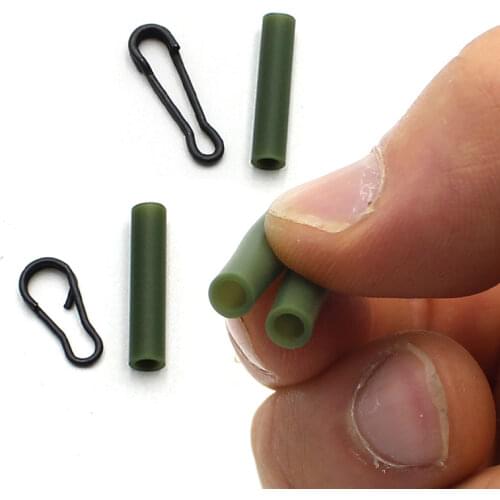 30pcs Carp Fishing Tackle Silicone Sleeves Multi Clip Link Swivels For Carp Fishing Rigs Making Fish Accessories Carp Equipment
