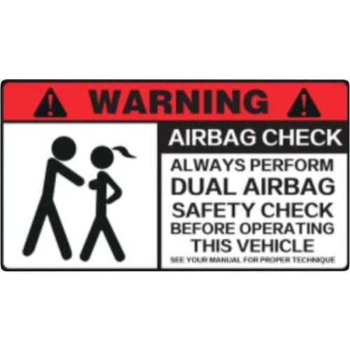 3D motorcycle sticker warning AIRBAG CHECK waterproof reflective sticker for all models