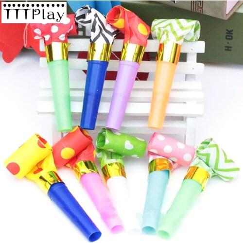 5pcs/lot Multicolor Party Blowouts Whistles Kids Birthday Party Toys Favors Decoration Supplies Noise Makers Goody Bags Pinata
