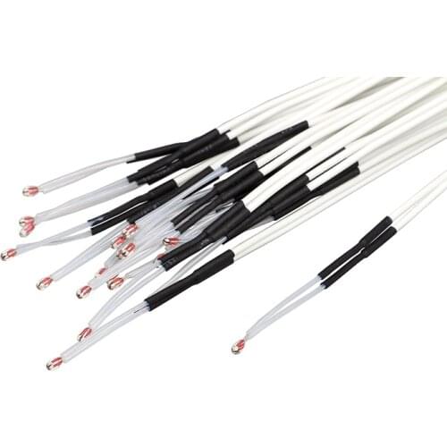 3D printer accessories NTC 100k single ended glass seal thermistor temperature sensor 100K 1% 3950 B