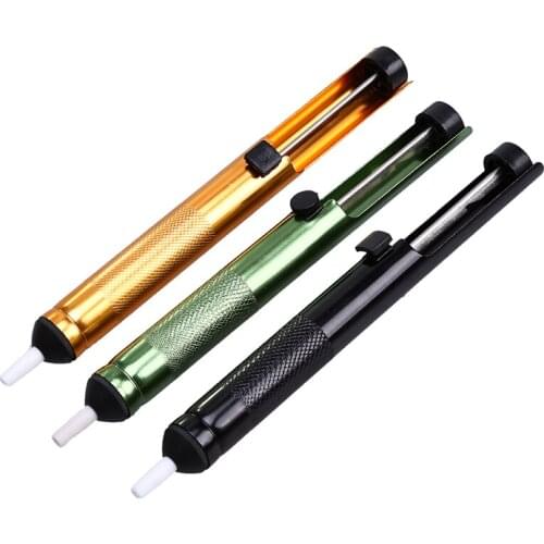 3 Color Aluminum Desoldering Pumps Manual Vacuum Soldering Iron Pen Professional Tin Gun Sucker Removal Welding Soldering Tool