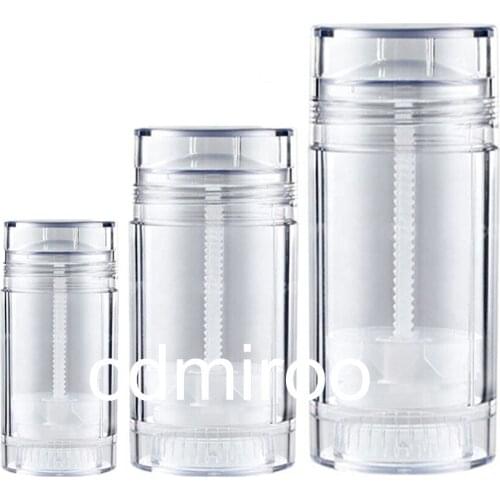 Free Shipping 8pcs/lot 30/50/75ml AS Crystal Clear Empty Deodorant Balm Container for Plastic deodorant Stick