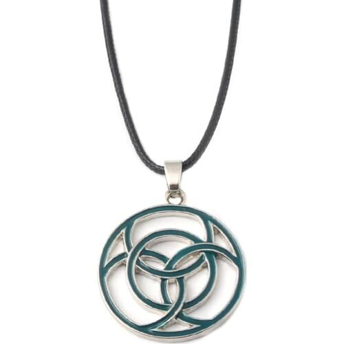 RJ FPS Game Horizon: Zero Dawn Pendant Necklace Woman Man Hollow Flower Pendant Chain Jewelry Accessories Gift