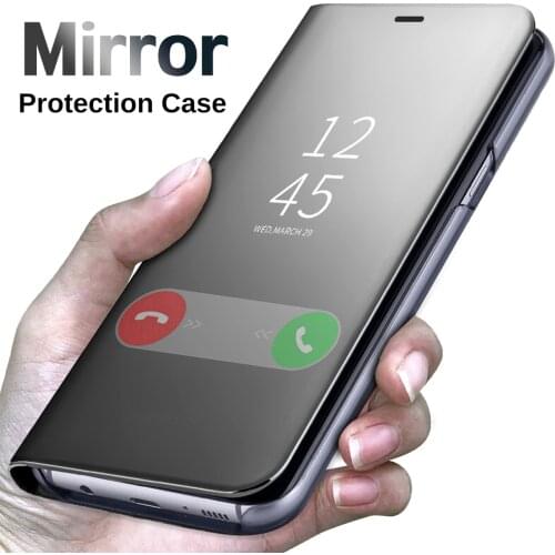 Shell For Xiaomi Mi 11 6.81 inch Luxury Smart Mirror Flip Phone Case for xiaomi xiomi mi 11 m2011k2c m2011k2g Leather Phone Case