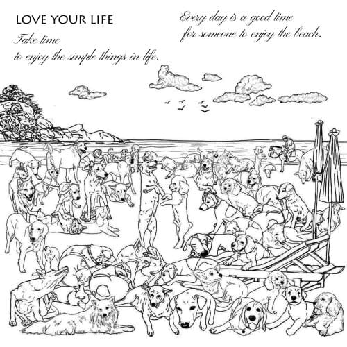 DABOXIBO Dog On The Beach Clear Stamps Mold For DIY Scrapbooking Cards Making Decorate Crafts 2020 NEW Arrival