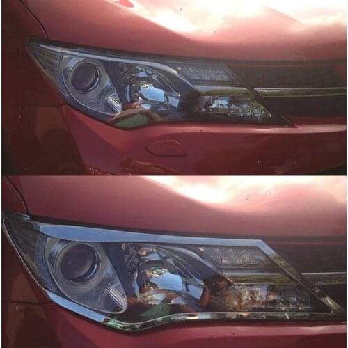 For Toyota RAV4 RAV 4 2016 2017 ABS Chrome Front Head Light Lamp Frame Decoration Cover Trim Car Accessories