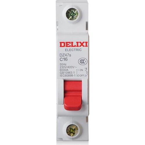 Dz47s 1P "C" curve 230V 400V 1A - 63A Delixi household air switch circuit breaker 1A 2A 3A 4A 6A 10A 16A 20A 25A 32A 40A 50A63A