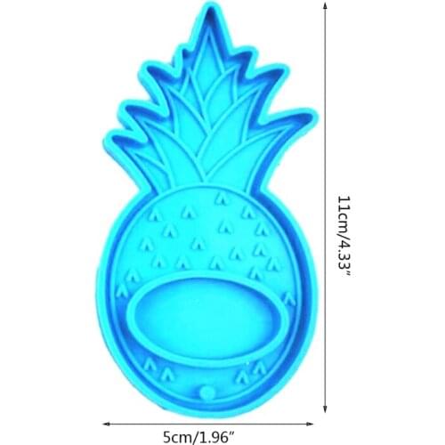 Fruits Strawberry Pineapple Keychain Epoxy Resin Mold Key Chain Pendants Silicone Mould DIY Crafts Jewelry Casting Tools