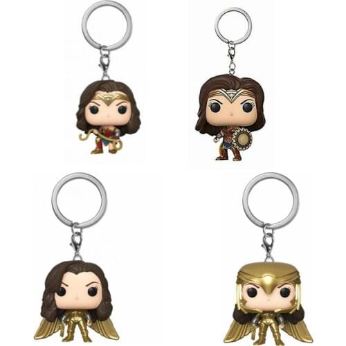 NEWest with original box Super Hero Keychain Wonder Woman WW84 1984 Action Figure Collectible Gift