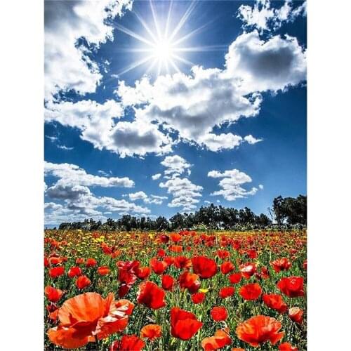 Flower Printed Canvas 11CT Cross Stitch Embroidery Set DMC Threads Handiwork Painting Hobby Craft Floss Stamped