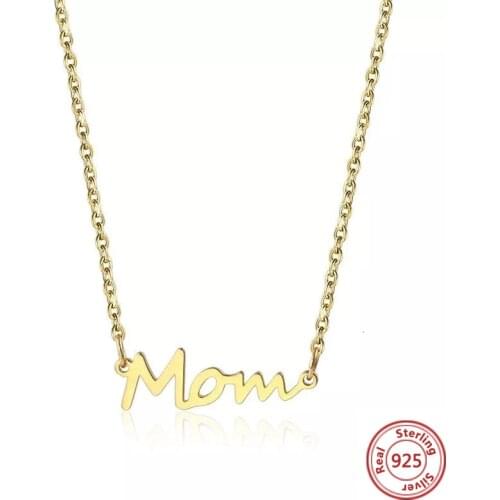JrSr Personalized 925 Sterling Silver Custom Name & Letter Necklaces Women Fashion Luxury Jewelry Mother Day gifts Free Shipping