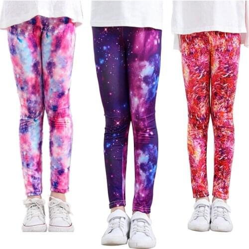 Kids Girls Leggings Flower Printed Children Trousers Skinny Pencil Pants Toddler Girls Casual Clothes Kids Leggings For Girls