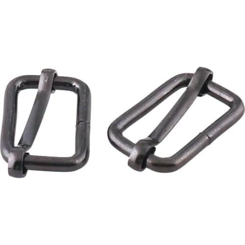 Metal Metal Slides Tri-glides Wire-formed Roller Pin Buckles Strap Slider Adjustable Buckles DIY Leather Craft Buckle