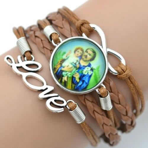 Fashion fashion jewelry Chain Girls Zinc Alloy Love Charm Jesus Cartoon Infinity Noctilucence Bracelets