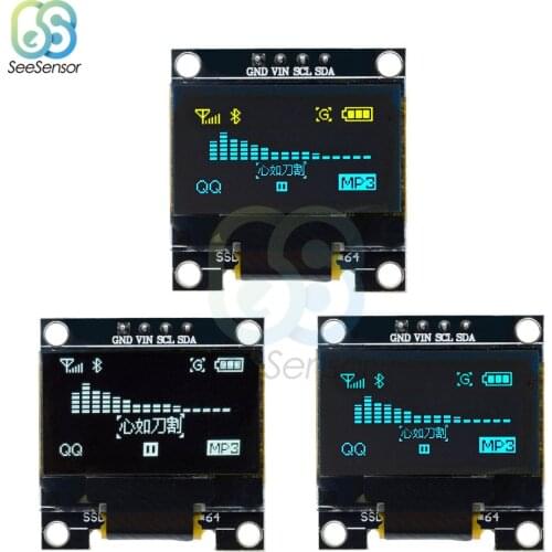 0.96 inch IIC Serial White/Blue/Yellow blue OLED Display Module 128X64 I2C SSD1306 LCD Screen Board GND VCC SCL SDA for Arduino