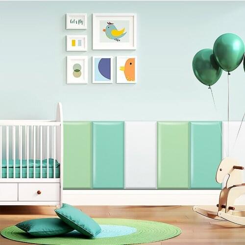 3D Soft Pack Wall Sticker Bed Headboard Panel Self-adhesive Bedside Anti-collision Soft Pack Bedroom Living Room Decoration