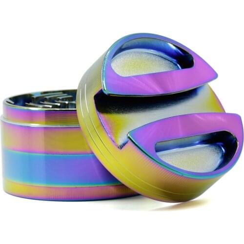 New Hot Sale 4-layer 75MM Zinc Alloy Colorful Tobacco Herb Grinder Spice Mill Grinder Chicha Shisha Pipe Cigarette Wholesale