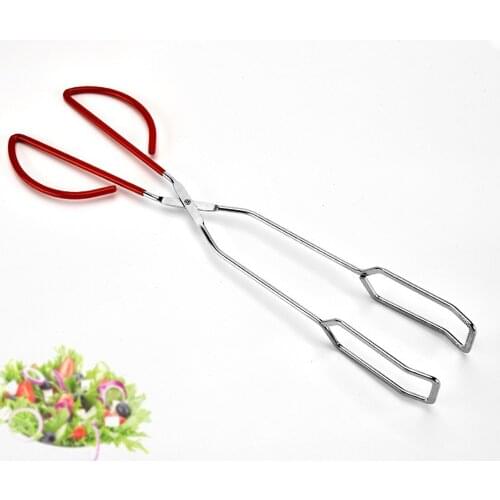 Scissor Tongs Barbecue BBQ Grill Pastry Tongs Cooking Clip Baking Cooking Clamp Kicthen Food Tongs Stainless Steel Handles
