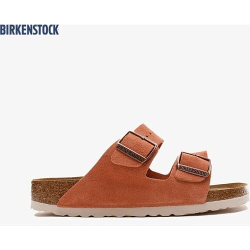 Original Birkenstock Arizona SFB VL Women Orange Slippers 1015888