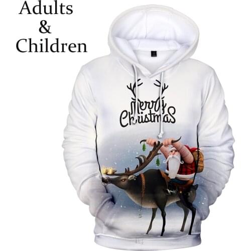 Popular Christmas Gifts 3D Hoodies Fashion Harajuku man woman hoodies Cute kids Sweatshirts Autumn Winter Christmas Clothes Tops