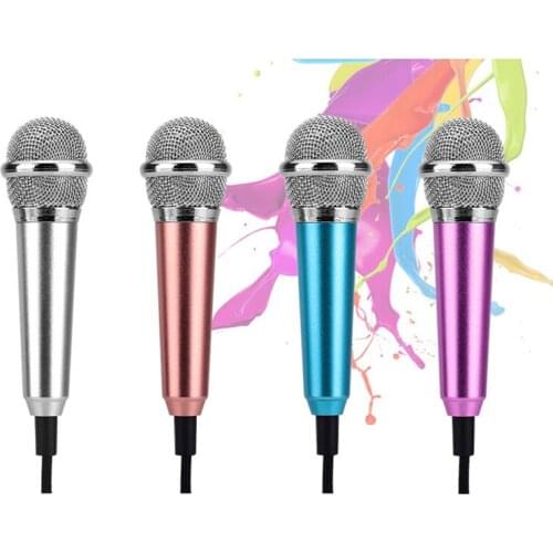 Portable Mini Microphone Stereo Karaoke Sound Record 3.5mm Plug For All Smartphone Notebook