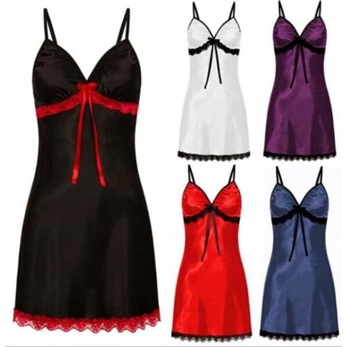 Sexy See-through Womens Pajamas Lace Lace Suspenders Ladies Nightdresses Multicolor Optional Plus Size Pajamas Nightdresses New